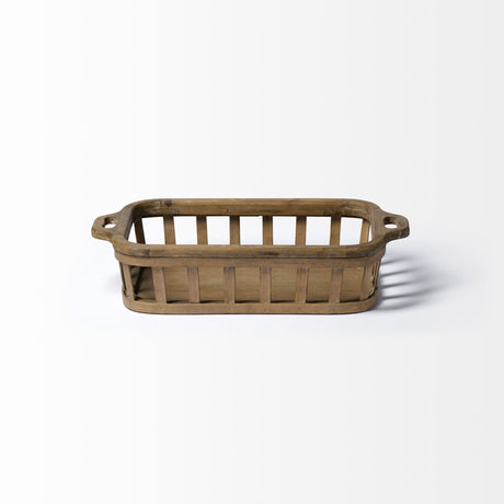 Louis Set of 2 Natural Wood Slated Nesting Trays from Mercana - Luna Furniture