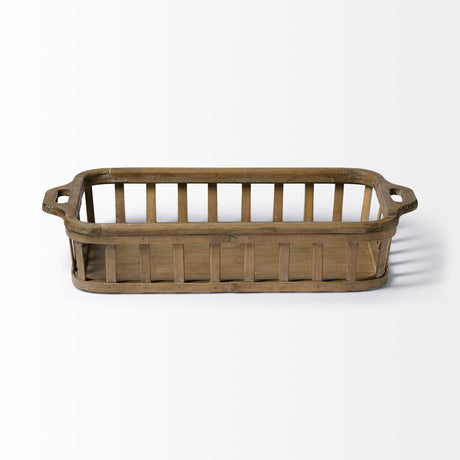 Louis Set of 2 Natural Wood Slated Nesting Trays from Mercana - Luna Furniture