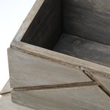 Niobe (Set of 2) 16L x 11W Gray Wooden Nesting Boxes from Mercana - Luna Furniture