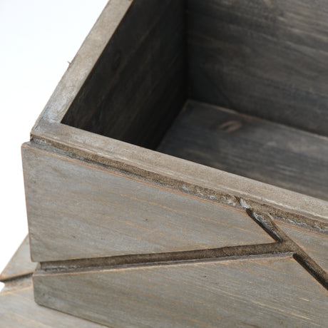 Niobe (Set of 2) 16L x 11W Gray Wooden Nesting Boxes from Mercana - Luna Furniture