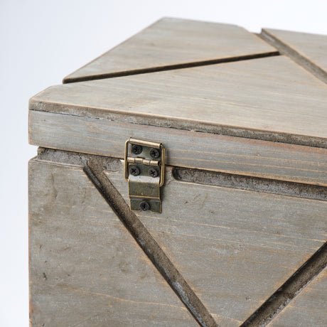 Niobe (Set of 2) 16L x 11W Gray Wooden Nesting Boxes from Mercana - Luna Furniture