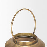 Andy II Small Natural Wood Cylindrical Lantern from Mercana - Luna Furniture