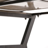 Vince 51L x 18W Black Metal W/Gold Accents 3 Drawer Office Desk from Mercana - Luna Furniture
