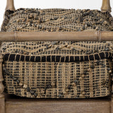 Fullerton II 57L x 21W Jute Patterned Top W/Brown Wood Base Accent Bench from Mercana - Luna Furniture