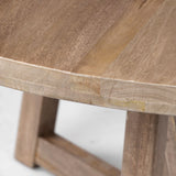 Legolas I 60" Round Brown Solid Wood Top & Base Dining Table from Mercana - Luna Furniture
