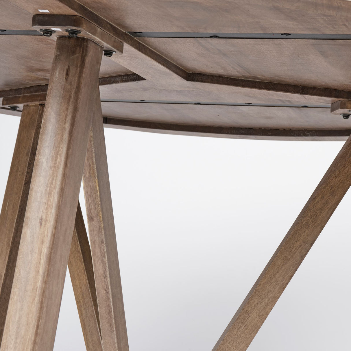 Legolas I 60" Round Brown Solid Wood Top & Base Dining Table from Mercana - Luna Furniture
