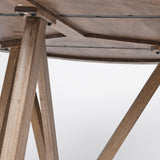 Legolas I 60" Round Brown Solid Wood Top & Base Dining Table from Mercana - Luna Furniture