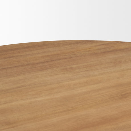 Legolas I 60" Round Brown Solid Wood Top & Base Dining Table from Mercana - Luna Furniture