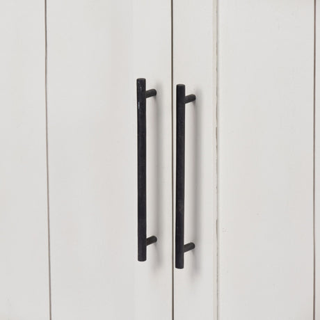 Fairview I White and Medium Brown Wood Three Shelf Shelving Unit from Mercana - Luna Furniture