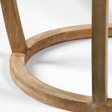 Hubbard I 22L x 22W Light Brown Wood Round Top W/Glass Accent Table from Mercana - Luna Furniture
