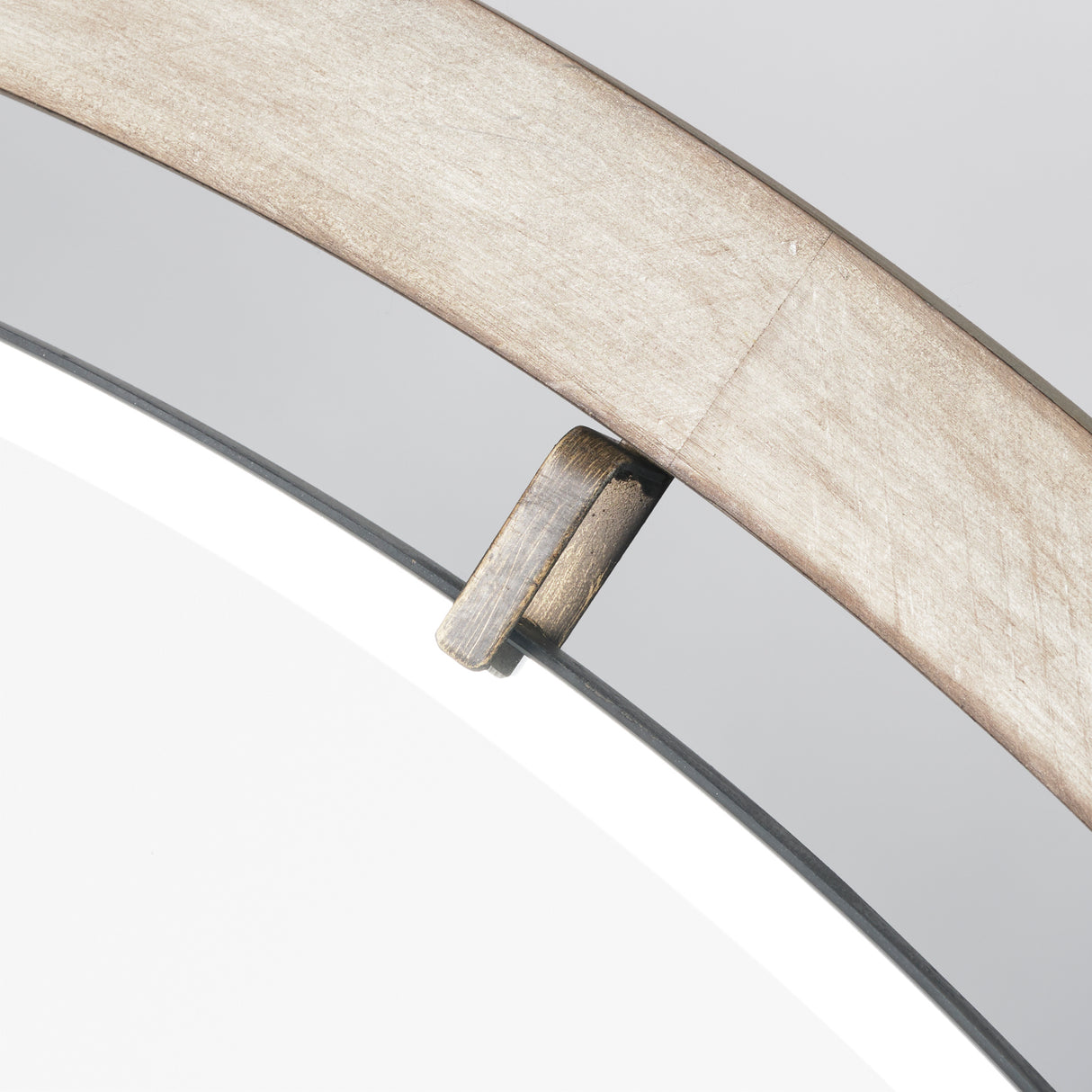 Sonance 54" Round Brown Wood Frame Mirror from Mercana - Luna Furniture
