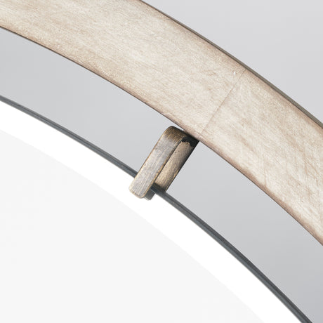 Sonance 54" Round Brown Wood Frame Mirror from Mercana - Luna Furniture