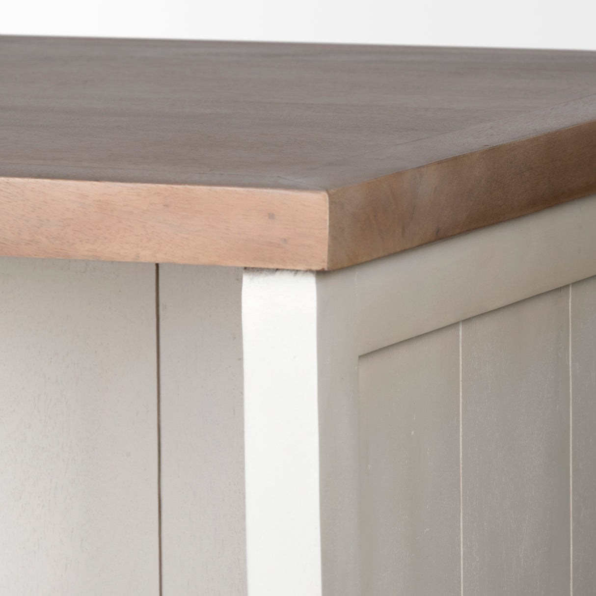 Fairview II White and Brown Two-Tone Stain Solid Wood Kitchen Island from Mercana - Luna Furniture