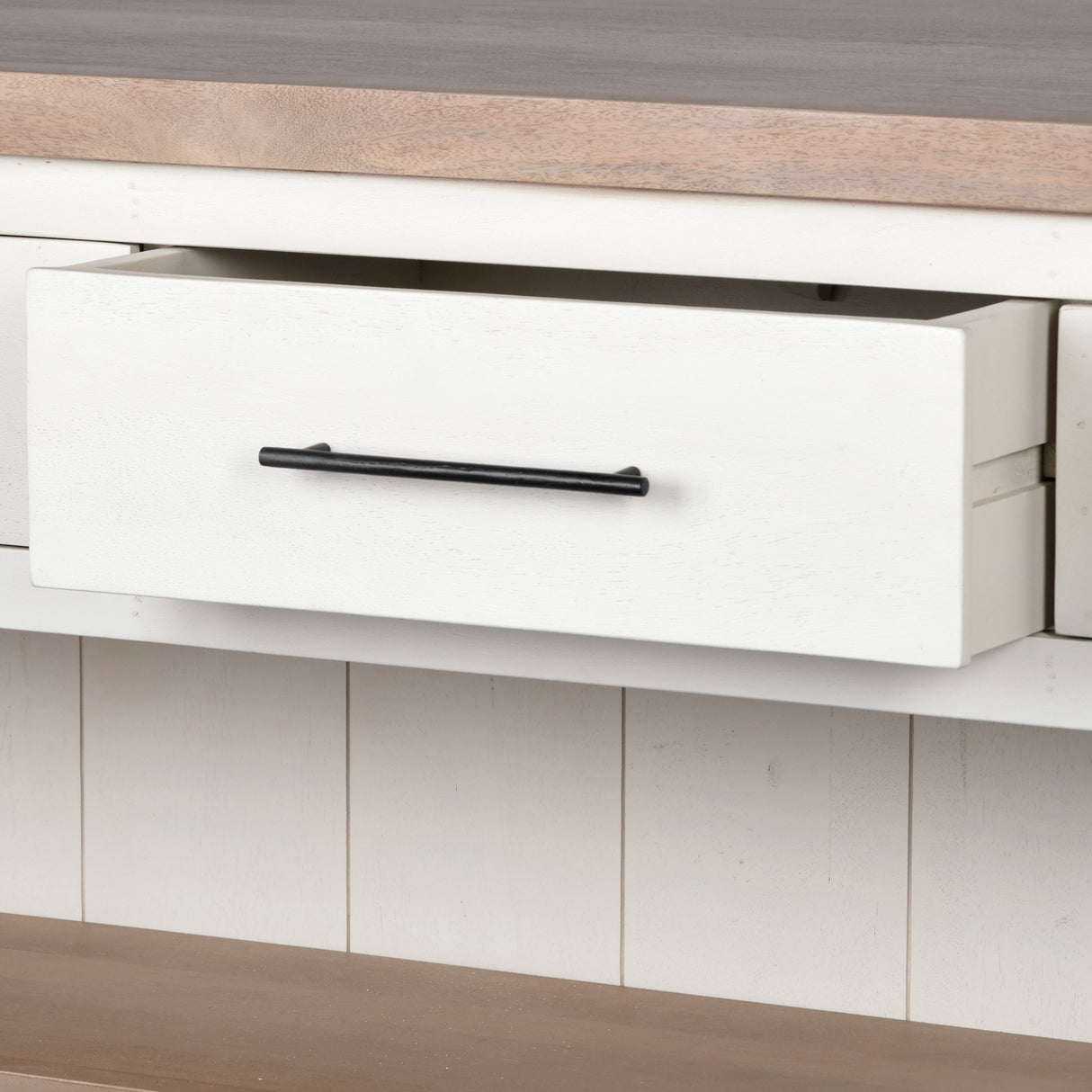 Fairview II White and Brown Two-Tone Stain Solid Wood Kitchen Island from Mercana - Luna Furniture