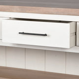 Fairview II White and Brown Two-Tone Stain Solid Wood Kitchen Island from Mercana - Luna Furniture