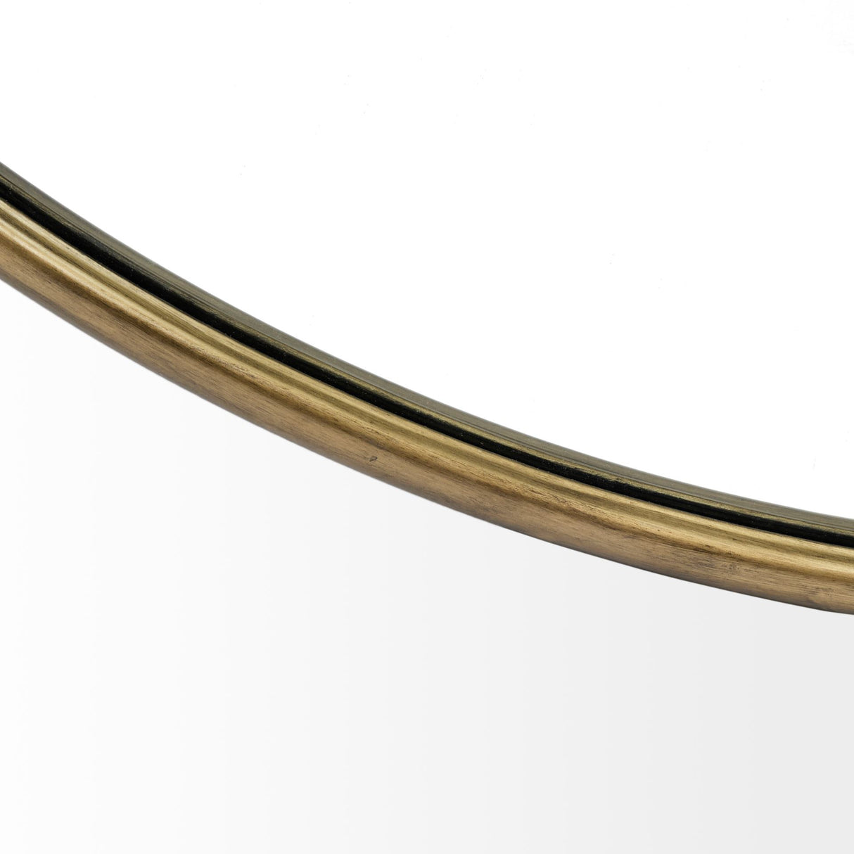 Piper 47.2L x 1.0W x 47.2H Large Gold Metal Round Wall Mirror from Mercana - Luna Furniture