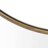 Piper 47.2L x 1.0W x 47.2H Large Gold Metal Round Wall Mirror from Mercana - Luna Furniture