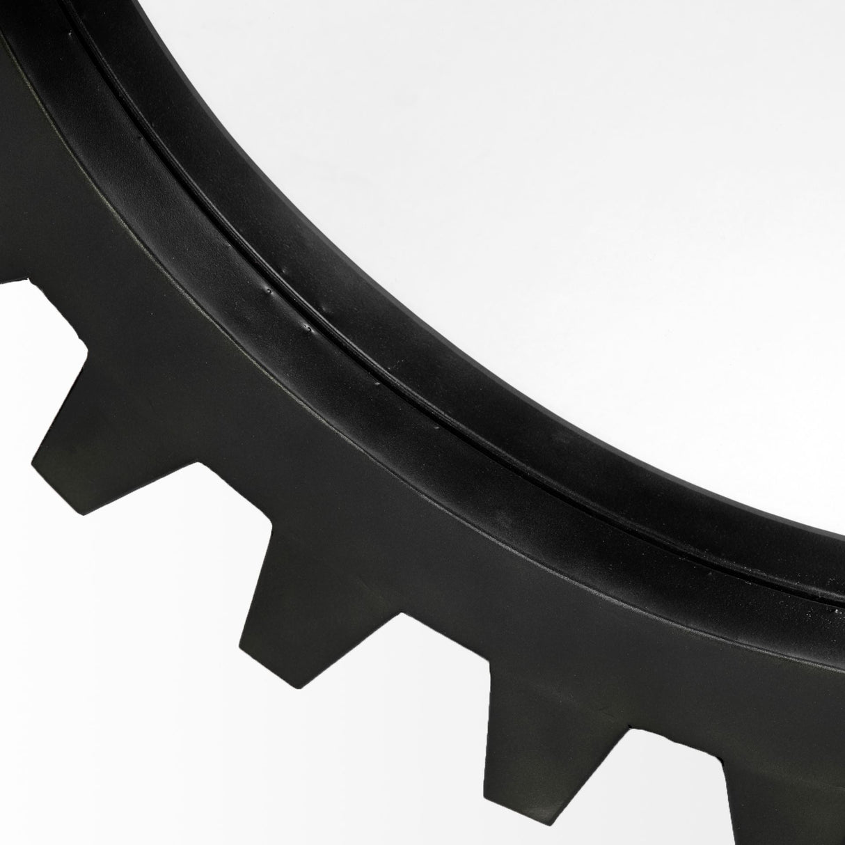 Alloy Cog 26" Round Black Metal Frame Mirror from Mercana - Luna Furniture