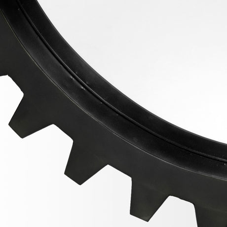 Alloy Cog 26" Round Black Metal Frame Mirror from Mercana - Luna Furniture