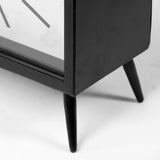 Lita Black Metal Rectangular Table Clock from Mercana - Luna Furniture
