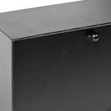 Lita Black Metal Rectangular Table Clock from Mercana - Luna Furniture