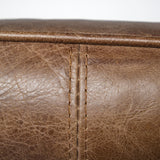 Flavelle I Brown Leather Cushion Seat and Solid Iron Base Accent Chair from Mercana - Luna Furniture