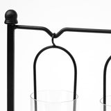 Erlen Black Metal Hanging Votive Five Candle Table Candle Holder from Mercana - Luna Furniture