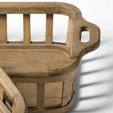 Louis Set of 2 Natural Wood Slated Nesting Trays from Mercana - Luna Furniture