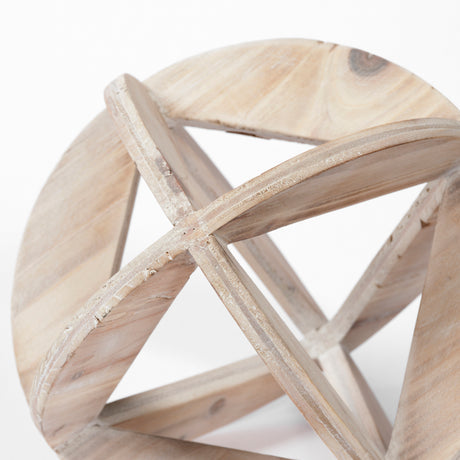 Bellatrix II (Large) 7L x 7W Natural Decorative Wooden Sphere from Mercana - Luna Furniture