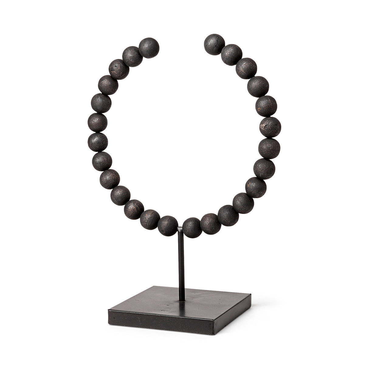 Tulane II (Large) 12L x 6W Black Beaded Broken Sphere Decorative Object from Mercana - Luna Furniture