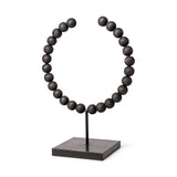 Tulane II (Large) 12L x 6W Black Beaded Broken Sphere Decorative Object from Mercana - Luna Furniture