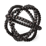 Earnhardt II Large 11L x 11W Black Wooden Beaded Orb from Mercana - Luna Furniture