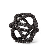 Earnhardt I Small 9L x 9W Black Wooden Beaded Orb from Mercana - Luna Furniture