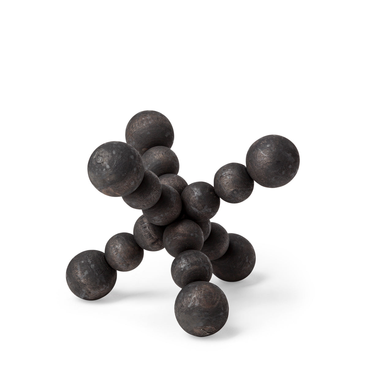 Carollan I (Small) 7L x 7W Black Geometric Wood Ball Jack from Mercana - Luna Furniture