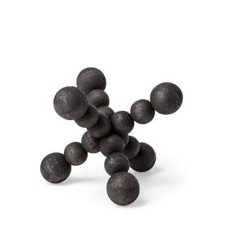 Carollan I (Small) 7L x 7W Black Geometric Wood Ball Jack from Mercana - Luna Furniture