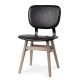 Haden I Black Faux-Leather Wrap Brown Solid Wood and Iron Base Dining Chair, Set of 2 from Mercana - Luna Furniture