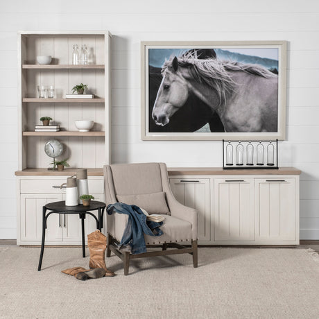 Fairview III Solid Wood Brown Top & White Frame 4 Cabinet Door Sideboard from Mercana - Luna Furniture