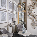 Pinera III 49L x 17W White Marble Top Gold-Toned Iron Base Console Table from Mercana - Luna Furniture
