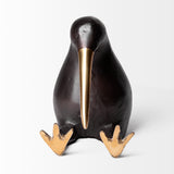 Dodo Kiwi 7L x 4W Black Cast Aluminum Mauritian Bird Sculpture from Mercana - Luna Furniture
