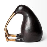 Dodo Kiwi 7L x 4W Black Cast Aluminum Mauritian Bird Sculpture from Mercana - Luna Furniture