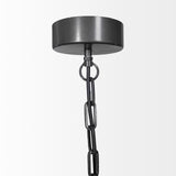 Liam I 32x30 Black Wooden Bead Bowl-Style Four Bulb Chandelier from Mercana - Luna Furniture