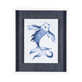 Koi Fish Blue I by Mercana Studio a Hand Embellished Textured Framed Art Print Matted under Glass from Mercana - Luna Furniture