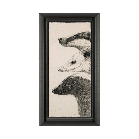 Three is a Crowd I by Mercana Studio a Hand Embellished Textured Framed Art Print Matted under Glass from Mercana - Luna Furniture