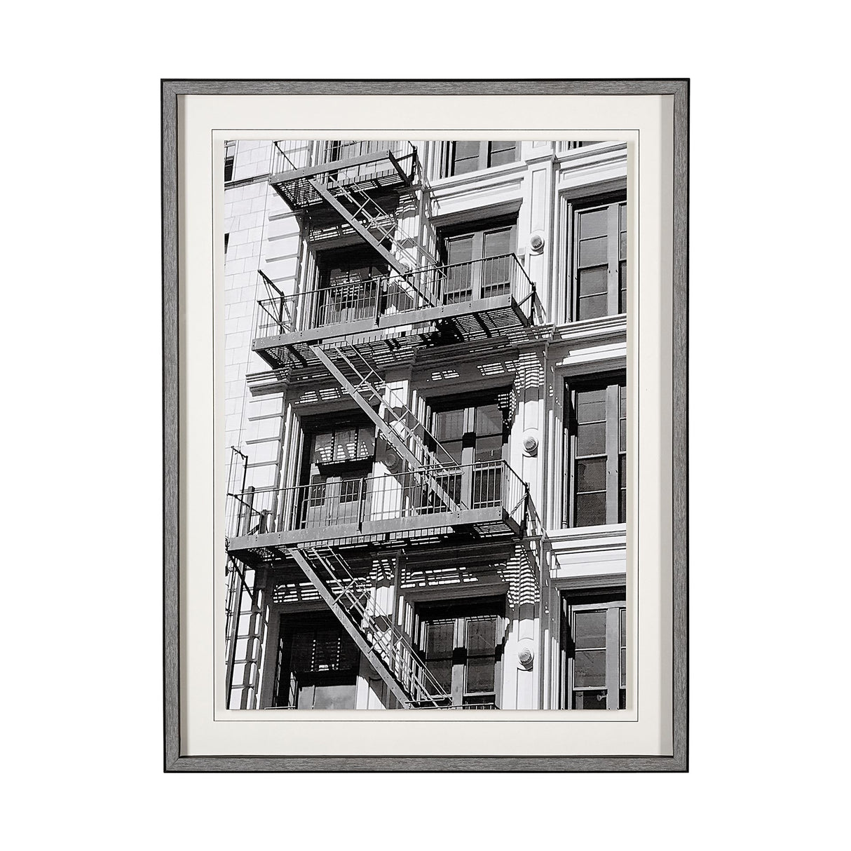 New York Fire Escape by Susan Vizary Photoy Hand Embelished Framed Photo Art Print Matted under Glas from Mercana - Luna Furniture