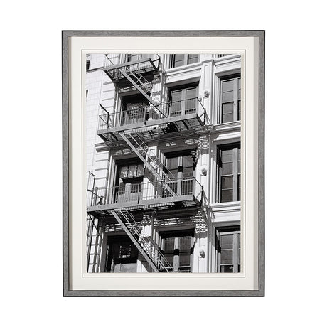 New York Fire Escape by Susan Vizary Photoy Hand Embelished Framed Photo Art Print Matted under Glas from Mercana - Luna Furniture