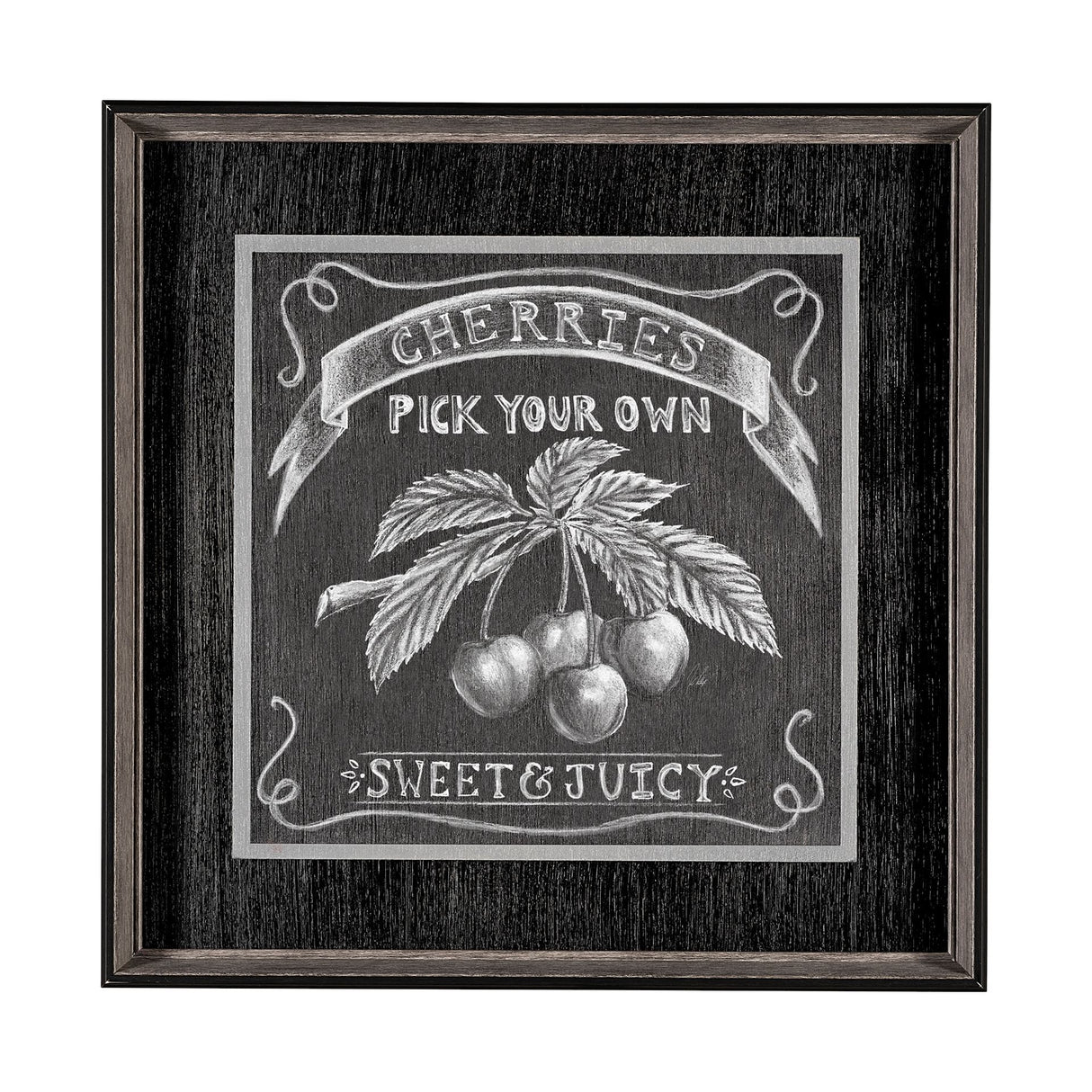 Farm Fresh Cherries by Mercana Studio a Hand Embellished Textured Framed Art Print from Mercana - Luna Furniture