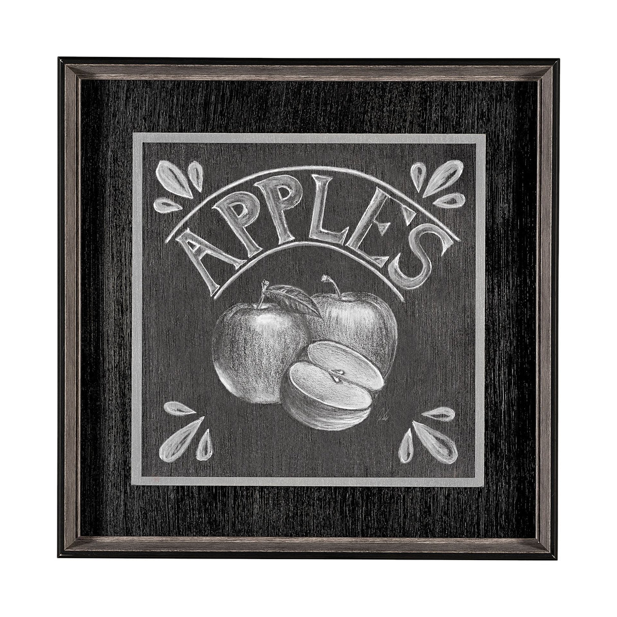 Farm Fresh Apples by Mercana Studio a Hand Embellished Textured Framed Art Print from Mercana - Luna Furniture