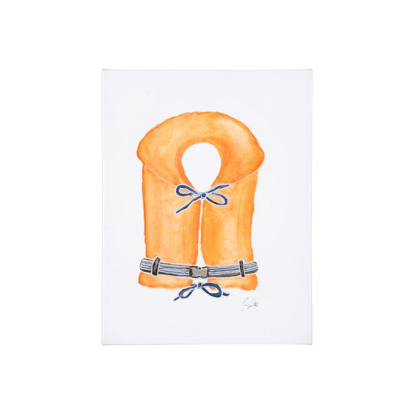 Lifejacket II by Mercana Studio a Hand Embellished Textured Canvas