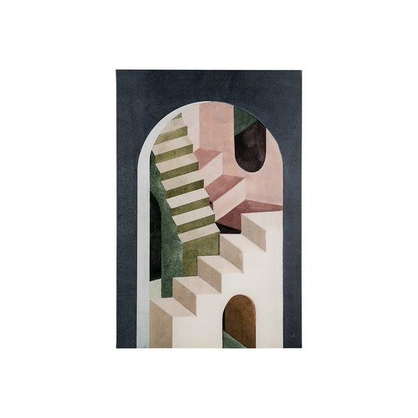 Labyrinth I Multi Color by Mercana Studio a Hand Embellished Textured Canvas