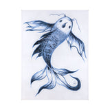 Koi Fish Blue I by Mercana Studio a Hand Embellished Textured Canvas from Mercana - Luna Furniture